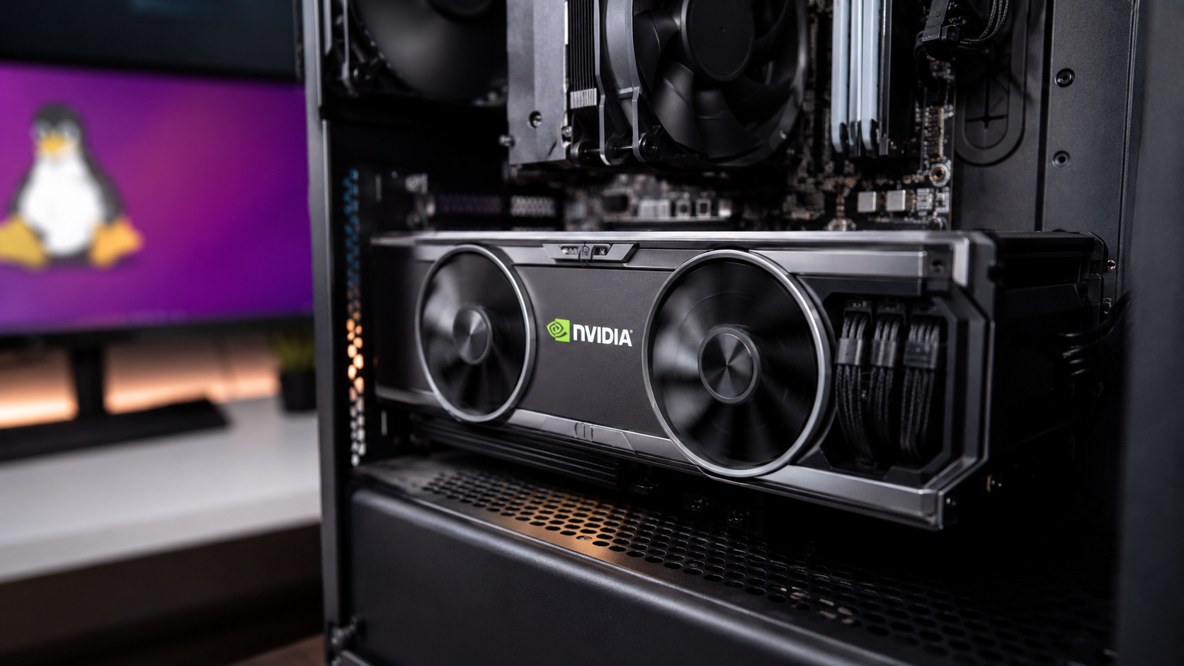 Carte graphique NVIDIA installée dans un PC sous Linux