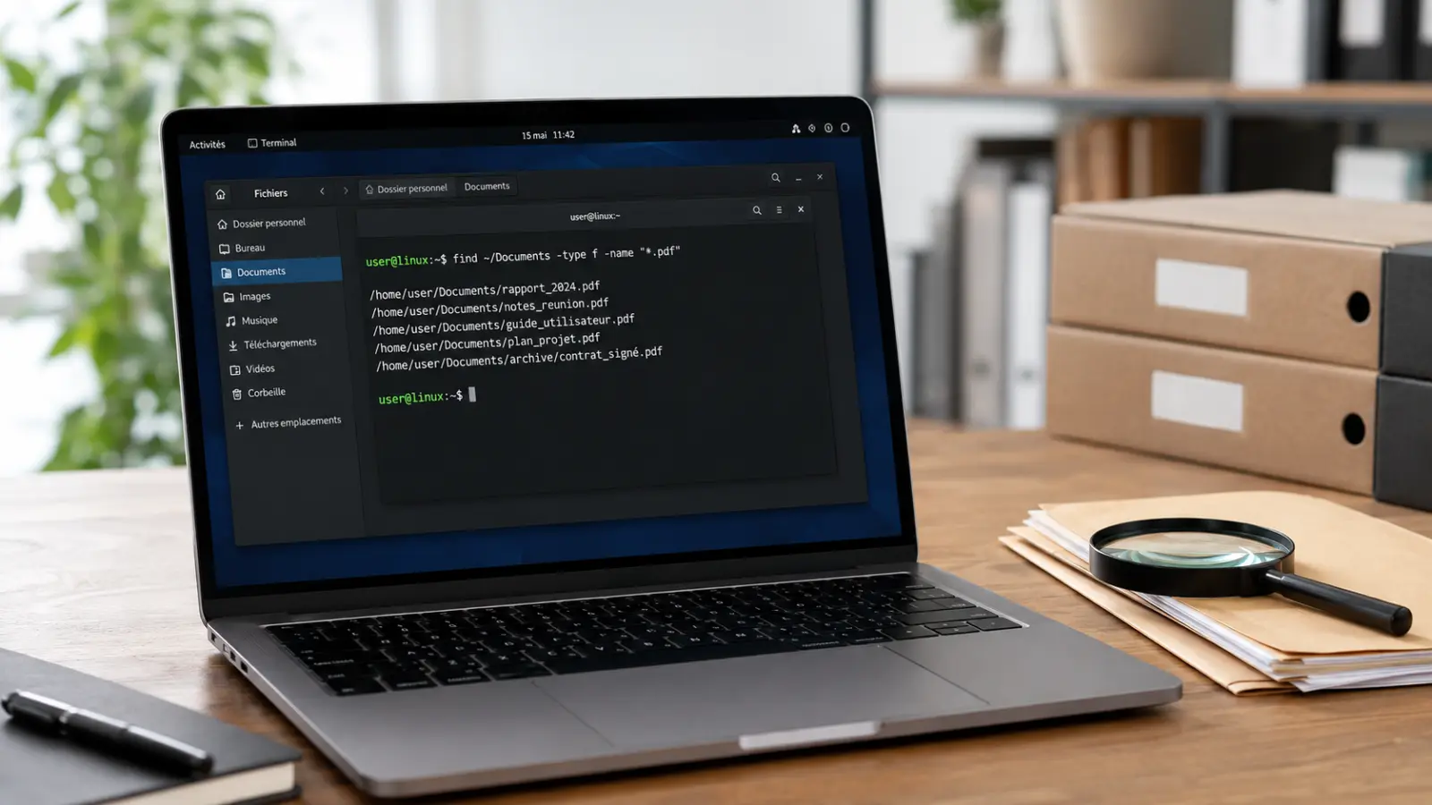 Recherche de fichiers avec la commande find sous Linux