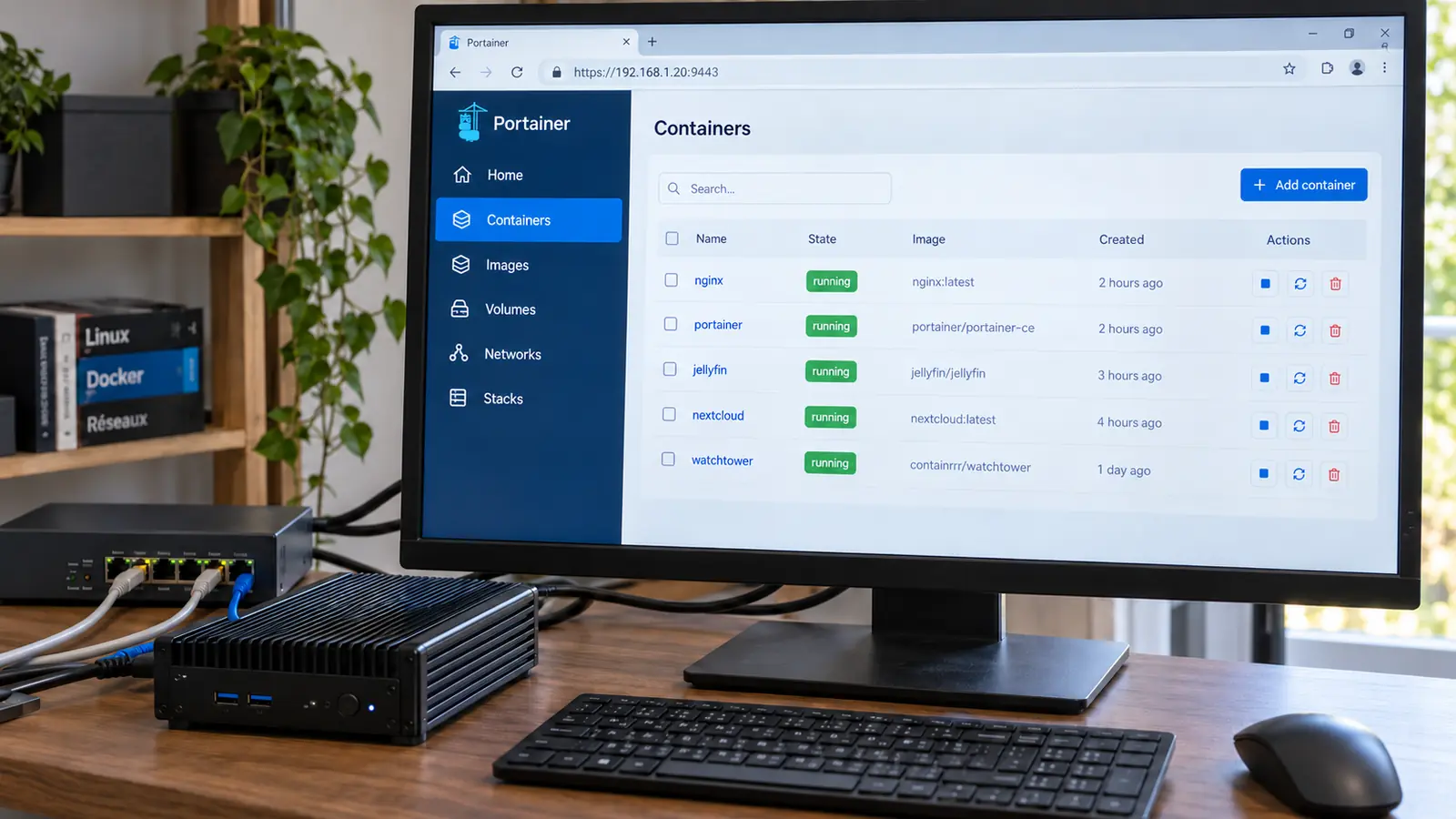 Installer Portainer Linux avec Docker Compose pour administrer ses conteneurs depuis une interface web
